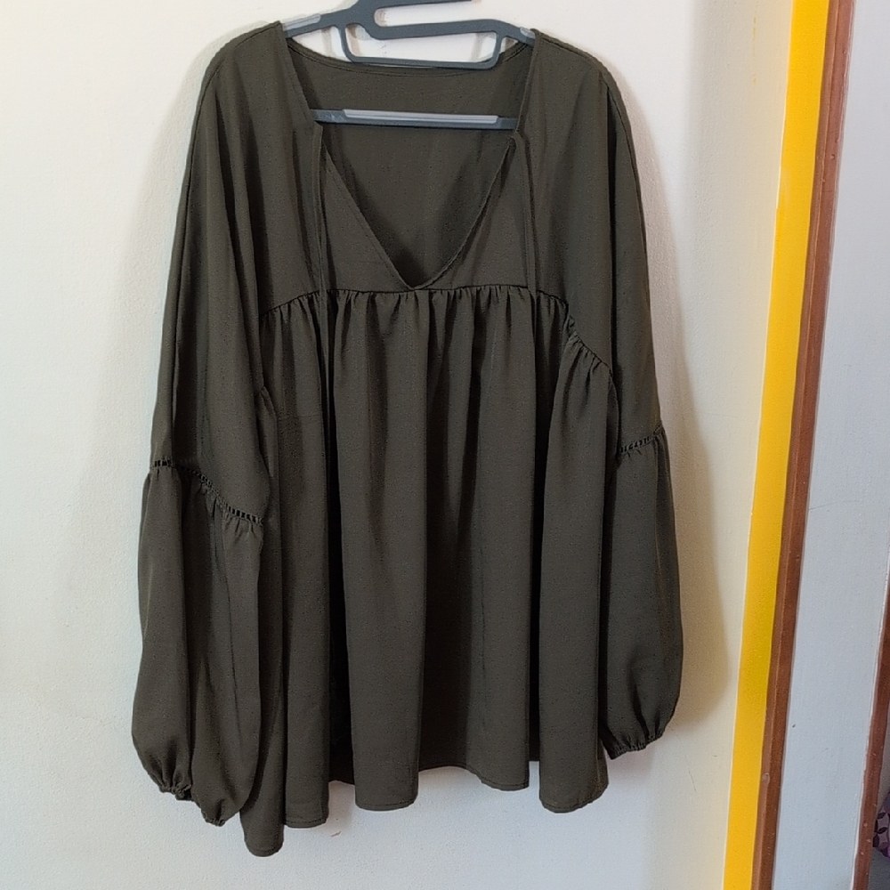 Olive Green Women's Top